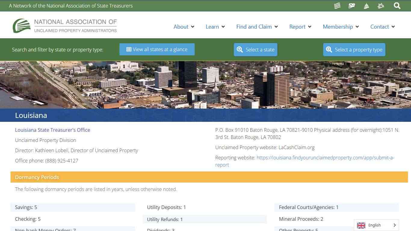 Louisiana – National Association of Unclaimed Property Administrators (NAUPA)