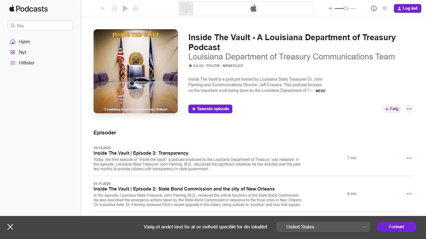 Inside The Vault - A Louisiana Department of Treasury Podcast – podcast – Apple Podcasts