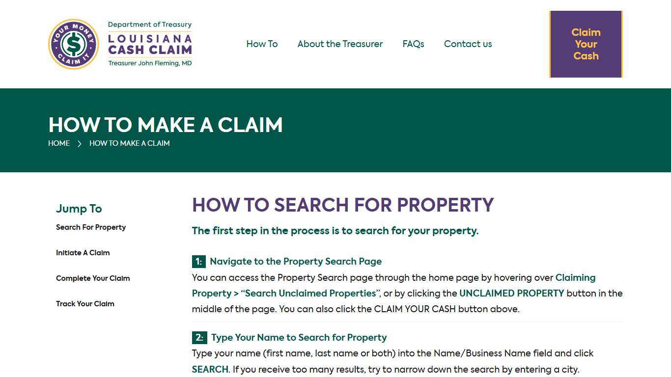 How To Make A Claim - LA Cash Claim